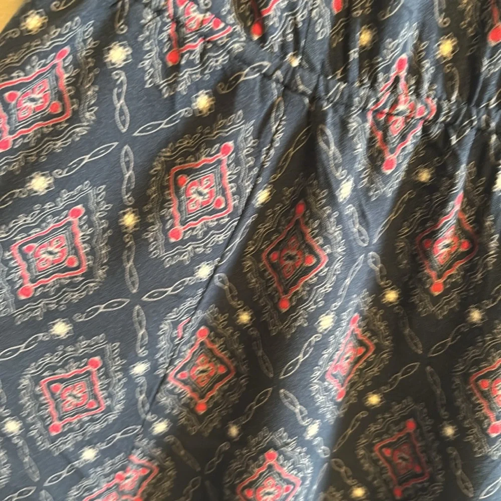 Torrid Navy and Red Patterned Sleeveless Dress, Size 1 - Picture 3 of 9